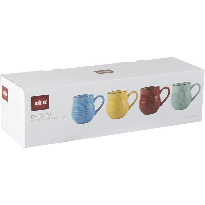 La Cafetière Brights Espresso Cups, Set of 4, 65 ml