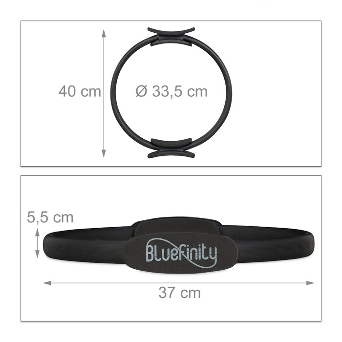 Relaxdays Pilates Ring Black