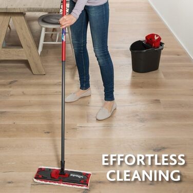 Vileda Ultramax 2в1: комплект для миття підлоги з мопом, відром з пресом та мікрофіброю. Підходить для всіх твердих поверхонь.