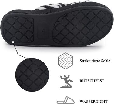Жіночі капці Git-up з ефектом пам'яті (Memory Foam), підтримкою своду стопи та регульованою застібкою-липучкою, для діабетиків, відкритий носок (37 EU, Зебра)