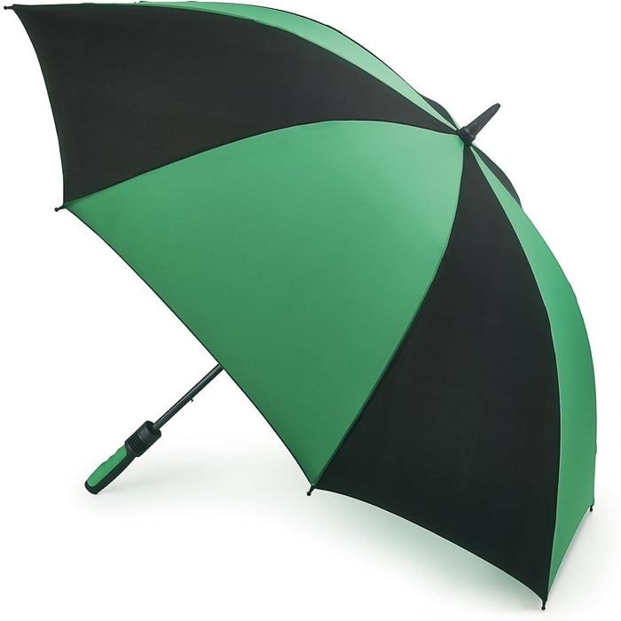 Чоловічий парасолька Fulton Cyclone Black/Green, 100 см, об'єм 1 літр, чорний/зелений