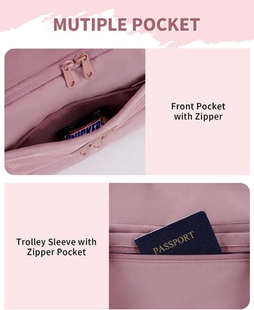 Спортивна сумка WANDF для ручної поклажі в літак (45x36x20 см) з відділенням для взуття та мокрих речей, рожева