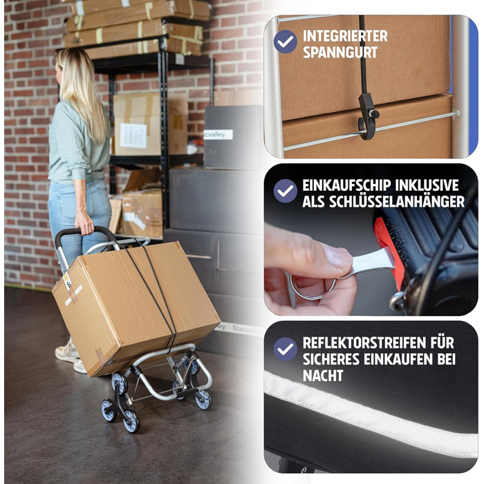 Складаний візок для покупок Hackenporsche з великим холодильним відсіком, 50 л, з колесами, водонепроникний, чорний