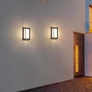 Крізьстінна лампа Klighten, IP65, 60W, 3000K, чорна, для вулиці та дому
