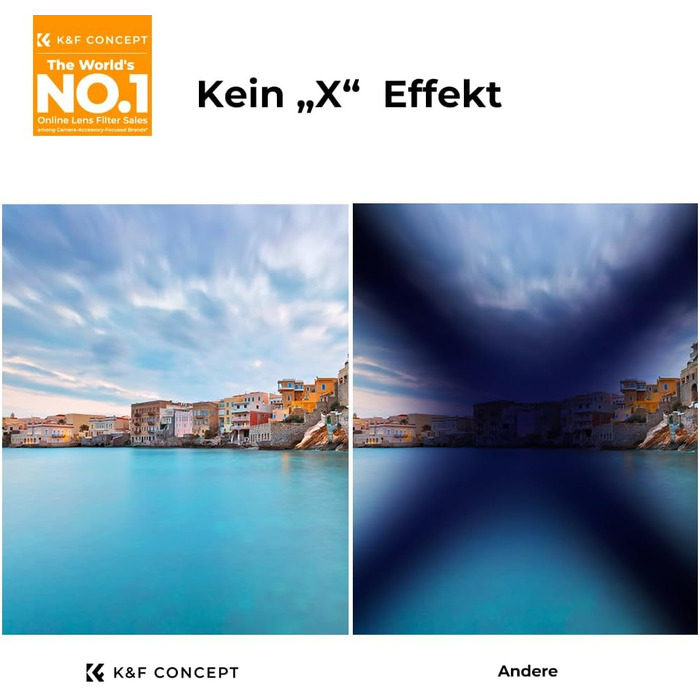 Фільтр ND K&F Concept 82mm Variabler ND Filter (ND2-32) Nano-Xcel для фотографії пейзажів та відео