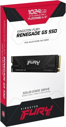 SSD Kingston Fury Renegade G5 PCIe 5.0 NVMe M.2 2280 2TB - SFYR2S/ (1T0)