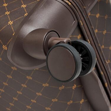 Чемодан Lazarotti Palermo: середній, 49 x 29 x 66 см, гібридний матеріал, TSA-замок, захист кутів, 4 колеса, для жінок та чоловіків (Dark Brown)