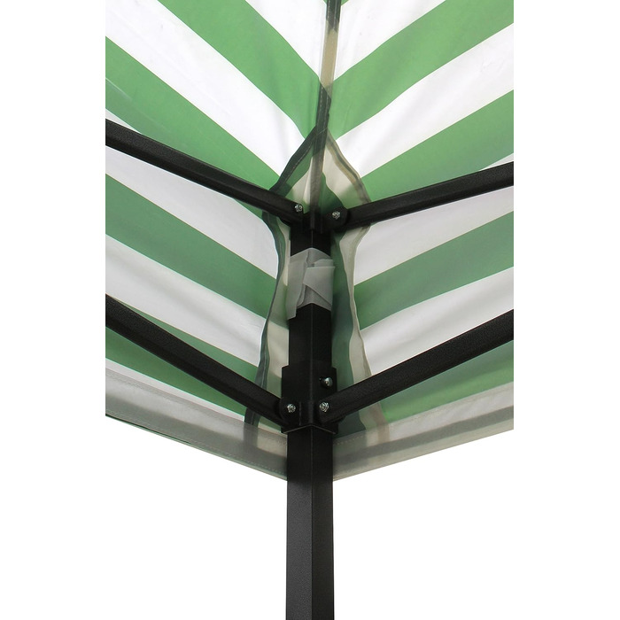 All Seasons Gazebos Pavilion, 2 x 2 m, robust, completely waterproof (White and green stripes)