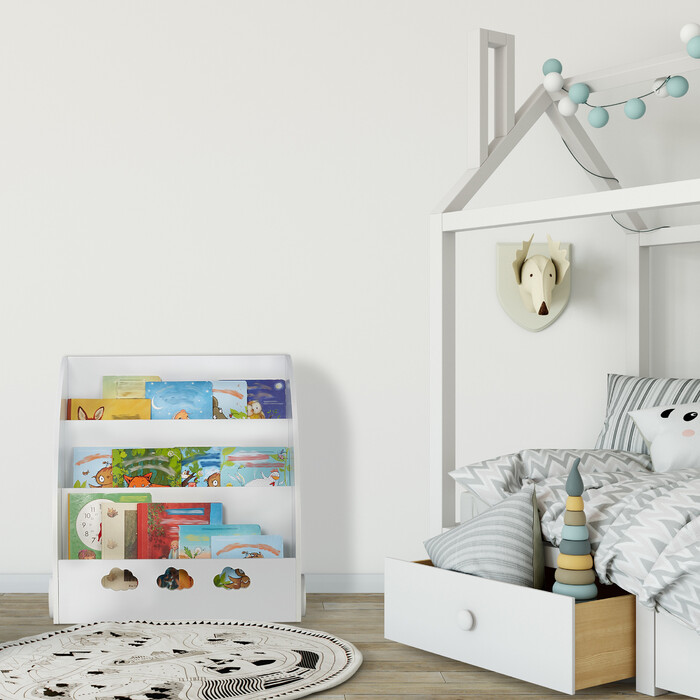 Relaxdays White Bookshelf for Children