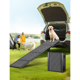 Сходи для собак у машину, складані, з антиковзким покриттям, для середніх та великих собак до 113 кг, 170x44 см