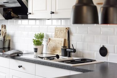 Дозатор для мила WENKO Rotello, 250 мл, з бамбуковими деталями, для мила та засобів для миття посуду, чорний/натуральний