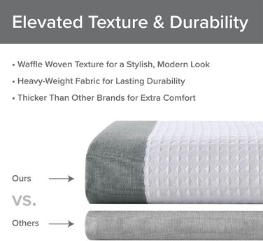 Шторка для душу Madison Park Spa Waffel з тканини з обробкою 3M Scotchgard, 182.9 x 182.9 см, Бежевий колір