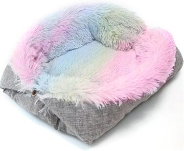 Ліжко для кота YUYTE, зручне та миюче, для дому, тепле та м'яке, підходить для будь-якої пори року (COLORFUL)