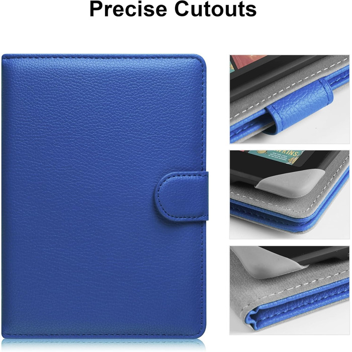 Чохол для електронного читача 6-7 дюймів: Pocketbook, Tolino, Sony, Kindle, Kobo. Захисний чохол з екошкіри, зелений (блакитний)