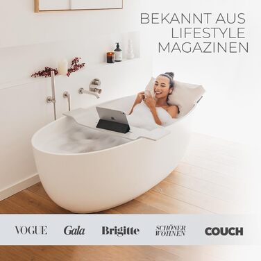 Bathtub | Revolutionary Comfort for Bathtub, Shower & Whirlpool | Washable & Quick-Drying Bath Cushion in | Wellness Bathtub Accessories Handmade in EU (Gray, Seat Cushion)