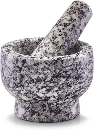 Набір ступки та пестика Zeller 24501, граніт, сірий (9x9x6,5 см)