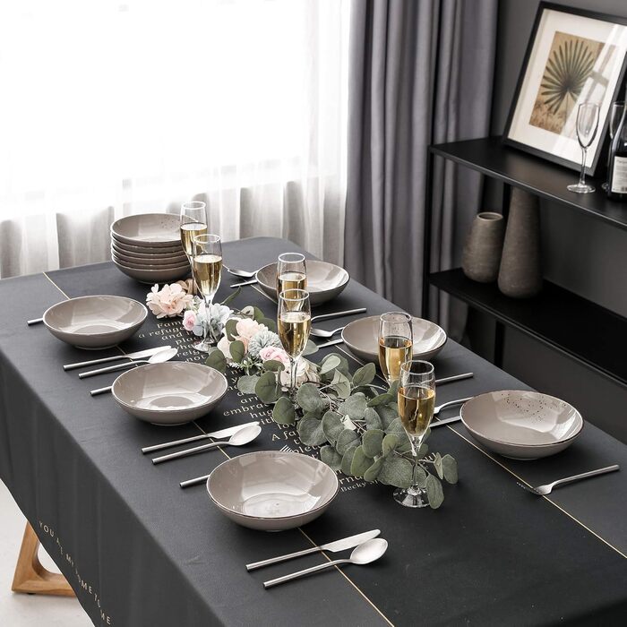 Набір посуду Vancasso NAVIA, 16 предметів, кераміка, для 4 осіб, оранжевий (12 предметів, Navia-2)