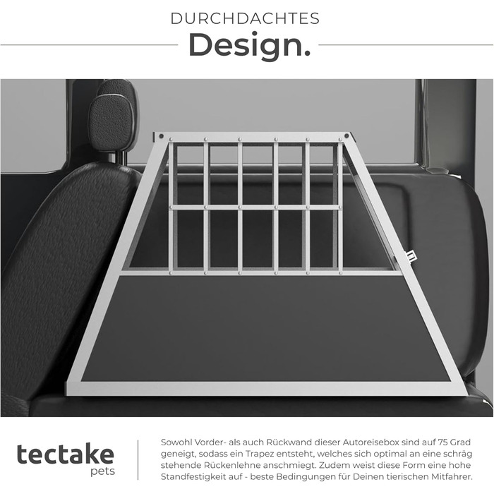 Транспортна переноска для собак tectake® XL, алюмінієва, для 2 собак, 97 x 90 x 69,5 см