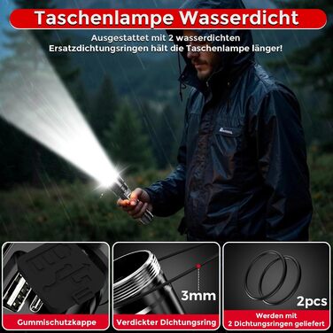 Тактична ліхтарик Shadowhawk 500000 Lumen: 10 Вт, дальність до 1000 м, 24 год роботи, LCD-дисплей, для кемпінгу та туризму