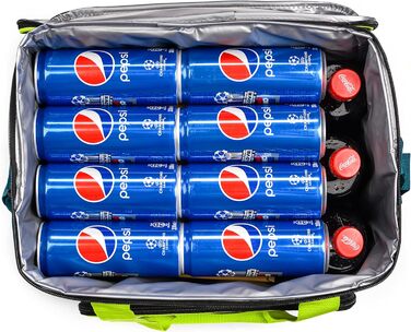 Термосумка 30 л - ідеальна для кемпінгу, пікніка, фестивалю, зберігання їжі та напоїв. Колір: морська хвиля