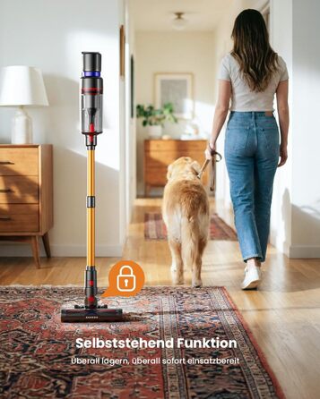 Бездротовий акумуляторний пилосос 600W з потужністю всмоктування 50KPA, 70 хвилин роботи, самостійна парковка, антизаплутана щітка та LED-дисплей, 8-ступенева фільтрація, кріплення на стіну, для шерсті тварин/килимів/твердих поверхонь/автомобіля (фіолетов