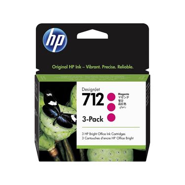 Оригінальний картридж HP 712 Magenta (пурпуровий) для принтера, набір 3 шт по 29 мл
