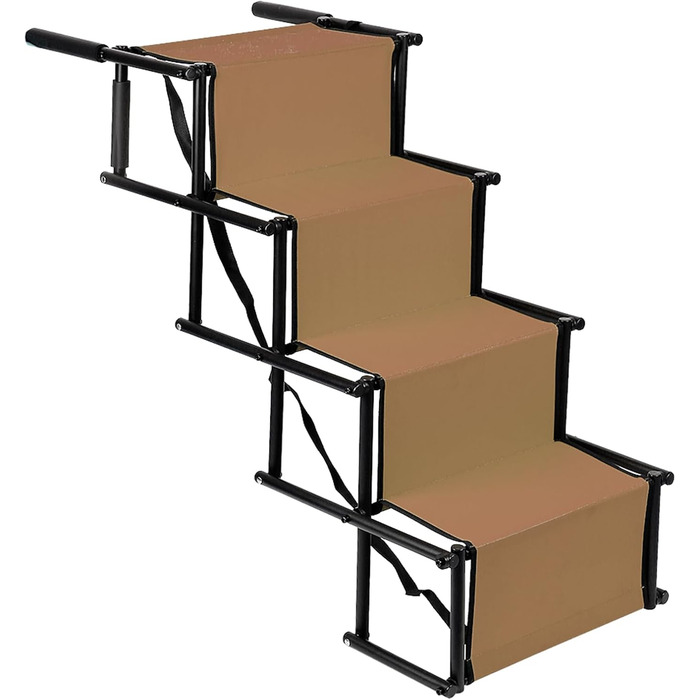 Рампа для собак Homewell - складана, до 70 кг, регульована, для маленьких, середніх, великих та хворих собак, легка у зберіганні (колір: коричневий)