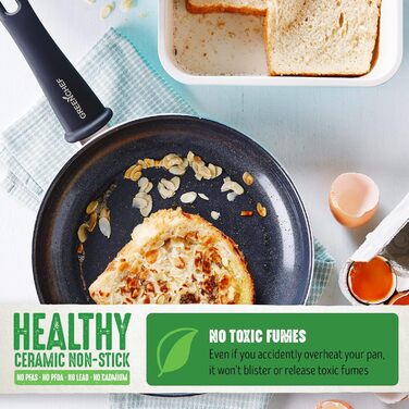 GreenChef Diamond Soft Grip Non-Stick Coating, 30cm, PFAS-free, Induction, Dishwasher-safe, Black 30cm (Frying Pan Set, 2-piece Frying Pan Set)