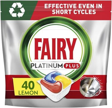 Таблетки для посудомийної машини Fairy Platinum+ Complete, без запаху, 40 шт