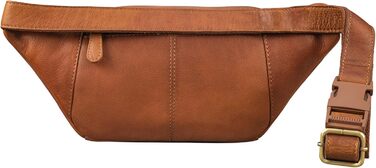 STILORD 'Pino' Елегантна поясна/грудна сумка з натуральної шкіри для жінок та чоловіків. Компактна, вінтажна, в стилі 'Pino', колір: кара-коньяк