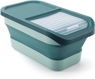 Контейнер для корму для собак та котів, складний, вологостійкий, 10 кг, зелений