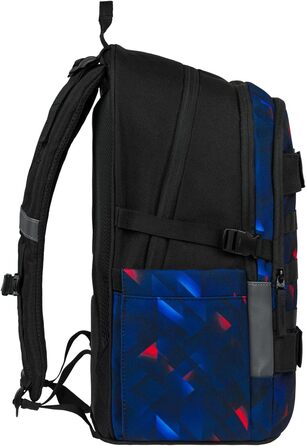 Шкільний рюкзак Baagl для хлопчиків та дівчаток-підлітків - рюкзак на скейтборді з відділенням для ноутбука та нагрудним ременем для школи, гімназії, середньої школи (Індиго)