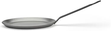 Млинцева сковорода de Buyer Carbone Plus, важка, з вуглецевої сталі, 24 см, срібляста