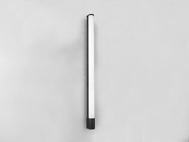 Trio Leuchten LED Bathroom Wall Light Piera 284074206, colored plastic, includes 8 Watt LED, switch, socket, (Matte Black, Width 119cm)