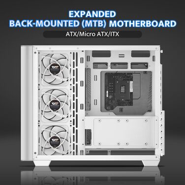 darkFlash ATX корпус для ігрового ПК Mid-Tower з 4 ARGB вентиляторами, скло для фасаду, 2 відсіки, Type-C, підтримка 2x360 AIO, (DPW90)