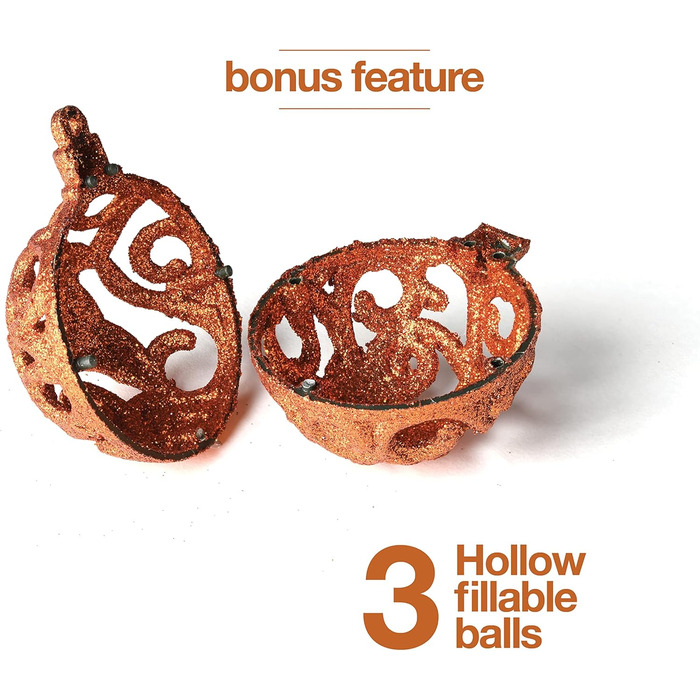 М'які кулі для прикрашання ялинки з міді, 24 шт. - прикраси для ялинки та декорування святкового інтер'єру