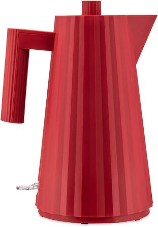 Alessi Plissé Red Electric Kettle - 1.7L, 2400W, Thermoplastic Resin, European Plug