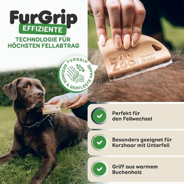 Щітка для собак DR Zoo 'Robbi' - якісна щітка для грумінгу, видаляє підшерсток у собак великих та малих порід