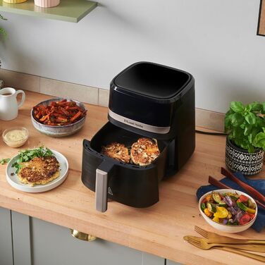 Russell Hobbs Rapid Air Fryer 4.3L - Quiet & Compact Air Fryer with 9 Programs, Touchscreen, Grill, Bake & Fry