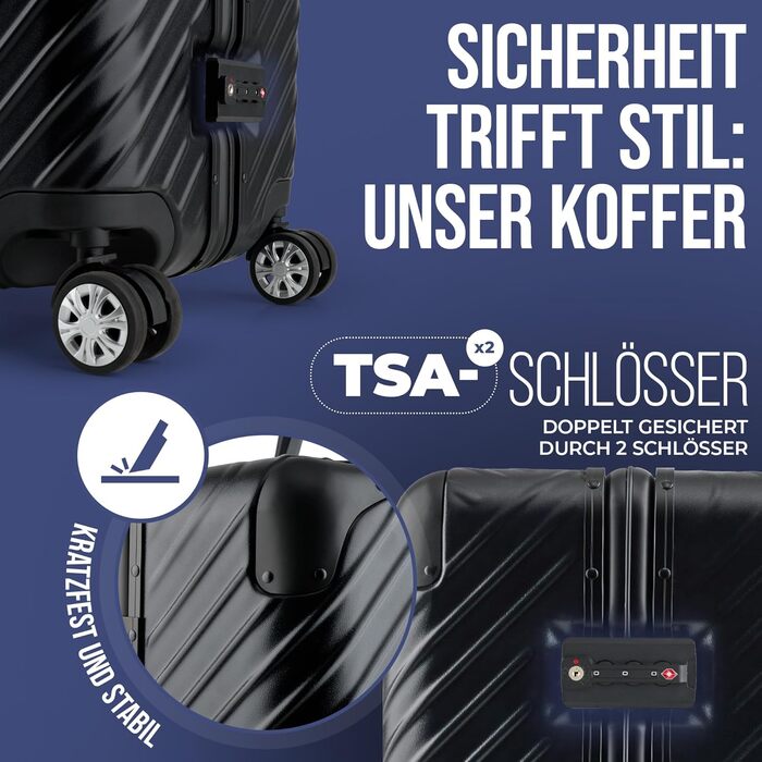 Чемодан ручної поклажі 55x40x20 з алюмінієвим каркасом | Валіза на колесах - Міцний тріумф з кріпленням для ноутбука [ВОДОНЕПРОНИКНИЙ] з захистом кутів (Ручна поклажа 20 дюймів) | Набір (29 дюймів & 20 дюймів)