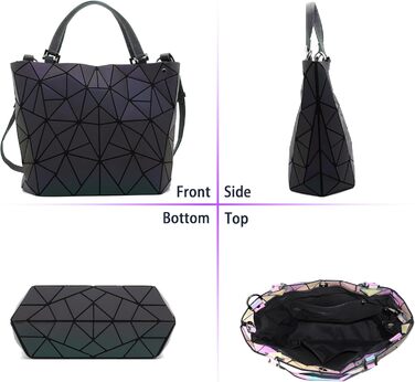 Геометричний гаманець жіночий світловідбиваючий, сумка крос-боді голографічна Geometrisches Portemonnaie CB-01-L