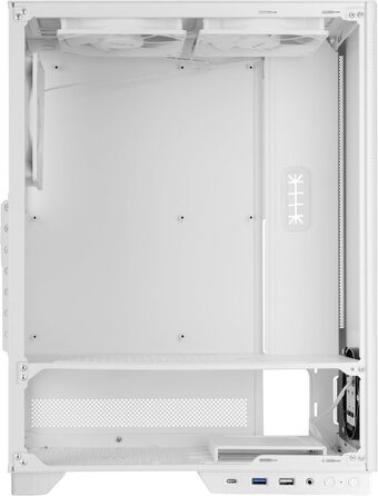 Корпус ПК Tacens SAGITTA20 з LED-дисплеєм, 3 вентилятори 120мм, загартоване скло, сітчастий фільтр, USB-C, чорний