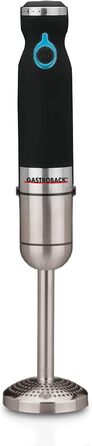 Стаціонарний блендер GASTROBACK Design Stabmixer Advanced Pro з нержавіючої сталі, чорний/синій, 65 x 400 мм
