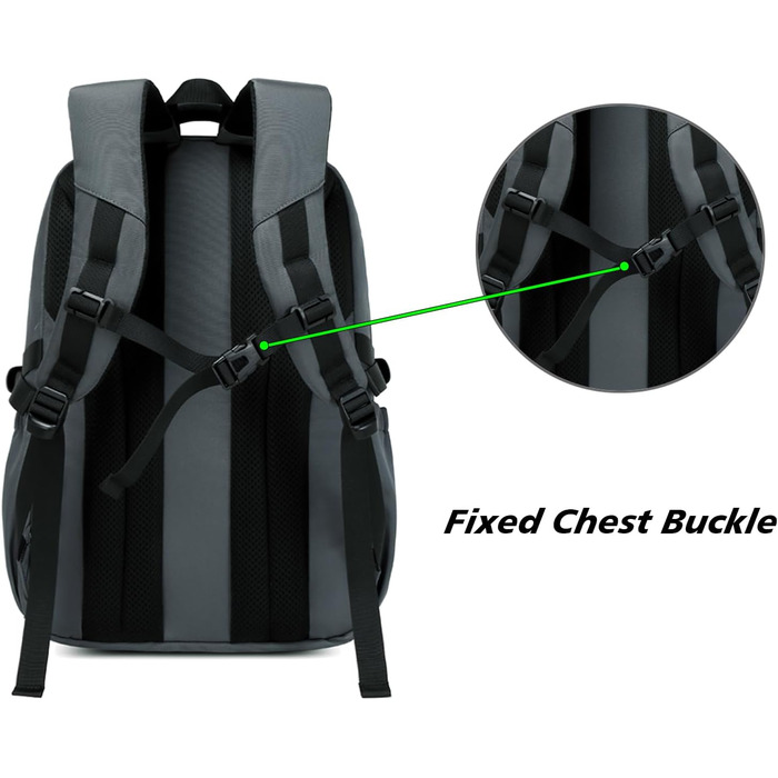 Шкільний рюкзак для підлітків та дітей: рюкзак для школи, 8-14 років, великий, для початкової та середньої школи (темно-сірий)