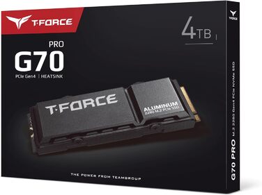 SSD TEAMGROUP T-Force G70 Pro 4TB NVMe PCIe Gen4x4 M.2 2280 з графеновим охолодженням для геймінгу (5000/4500 MB/s)
