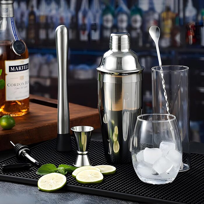 Набір для приготування коктейлів Retoo, нержавіюча сталь, 750 мл, 6 предметів, професійний барний аксесуар для дому та бару
