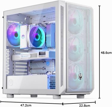Корпус для ПК Endorfy Arx 700 White ARGB, ATX, загартоване скло, білий