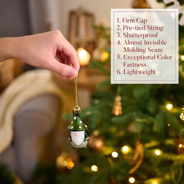 Набір ялинкових прикрас Valery Madelyn (40 шт.) - бронзові ялинкові кулі з підвісками, ялинкова прикраса, декор на ялинку, тема «Ліс» (кольори: бронза, червоний, зелений, срібло, золото)