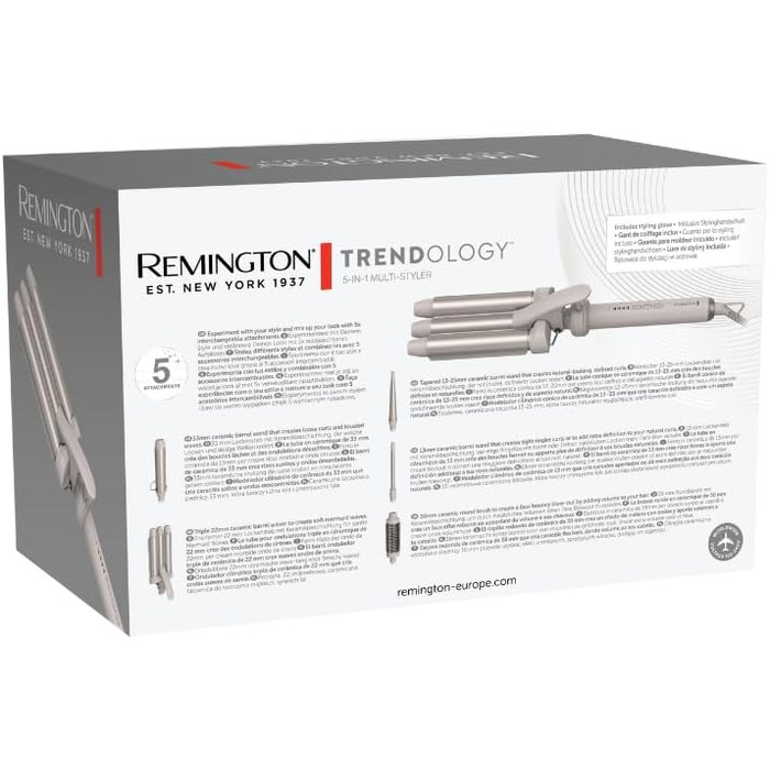 Стайлер Remington Trendology CI41MS5 5в1: плойка, браш, насадки для локонів 13-33 мм