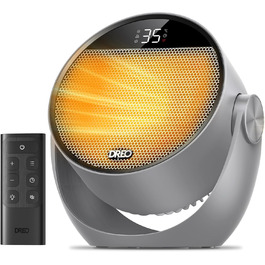Обігрівач Dreo 1500W з термостатом, таймером та дистанційним керуванням. Компактний, тихий, з PTC-керамічним нагрівачем та 3 режимами.